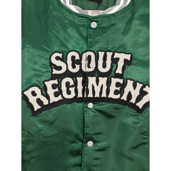 Attack on Titan Varsity Bomber Jacket Unisex Size S Scout Regiment Snap On Anime - Picture 6 of 13